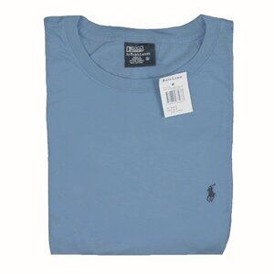 NEW Vintage Polo Ralph Lauren T Shirt! Medium Grayish Blue With Navy Polo Player
